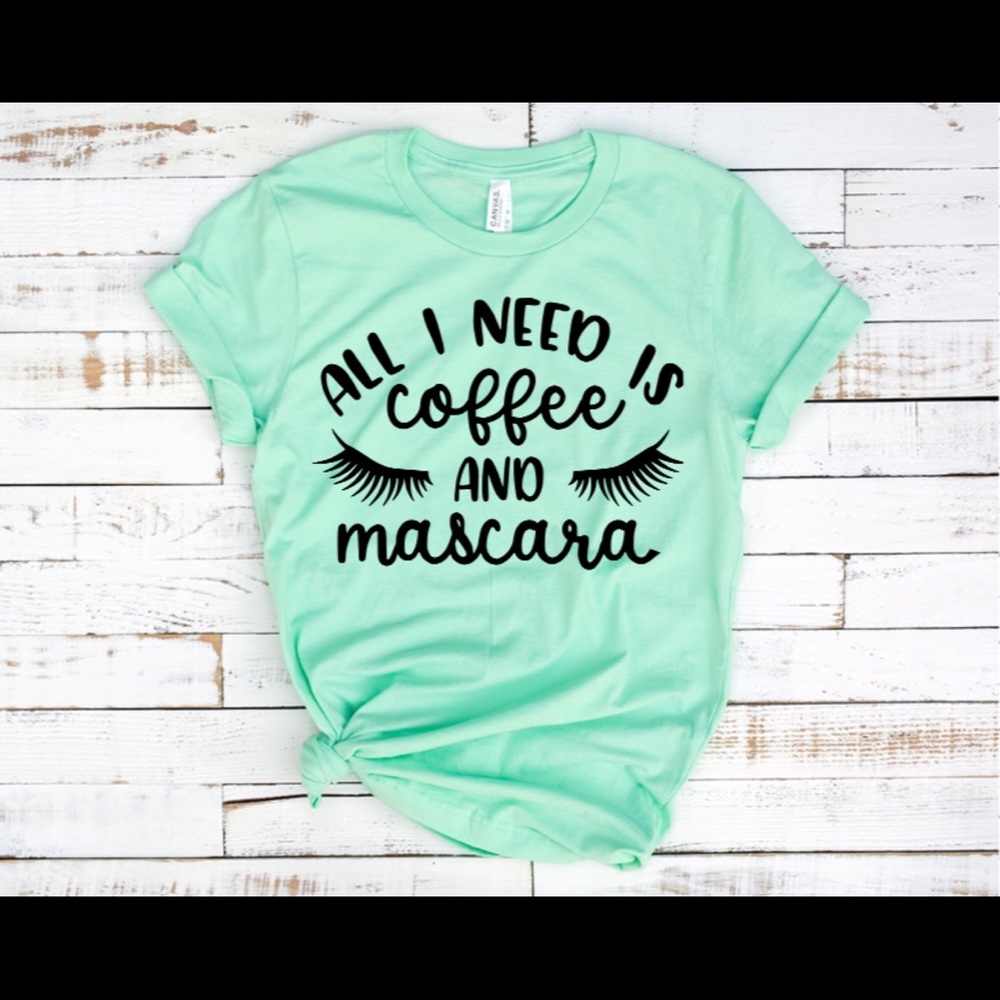 coffee & mascara t-shirt